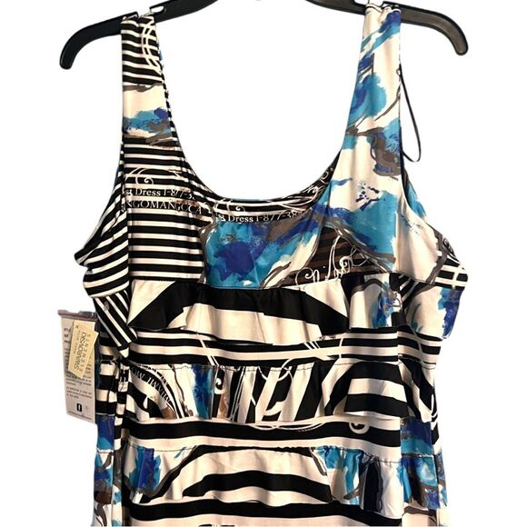 Tango Mango Blue ruffles Sleeveless Women’s dress Sz XL NWT🏷 - Picture 2 of 16